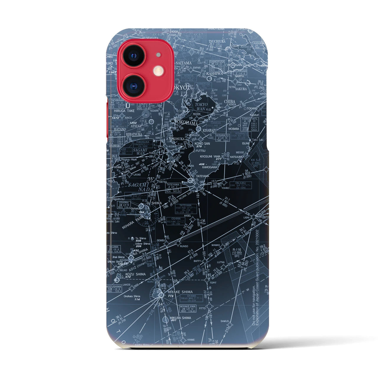 【東京航空図(東京都)】航空図iPhoneケース(バックカバータイプ)