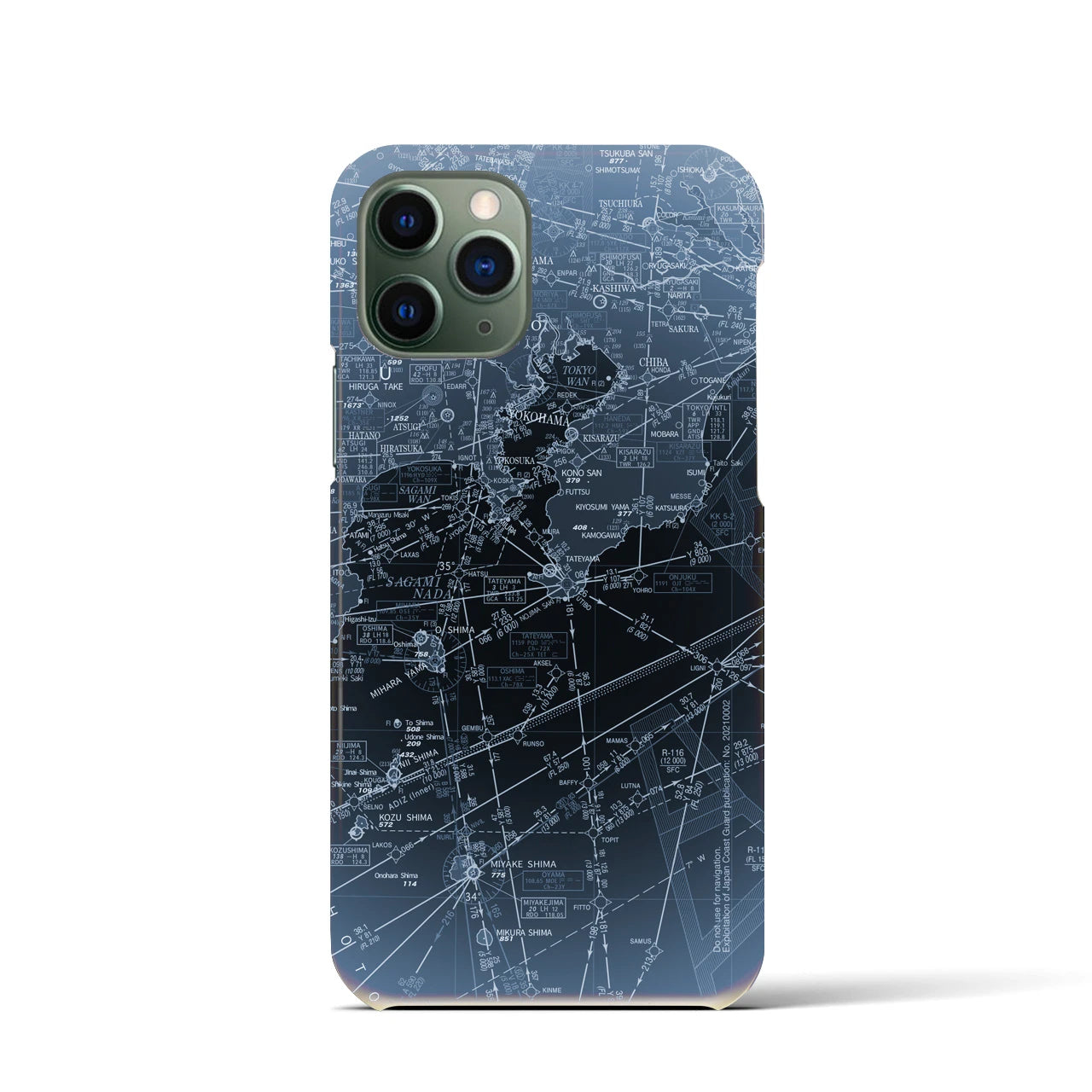 【東京航空図(東京都)】航空図iPhoneケース(バックカバータイプ)