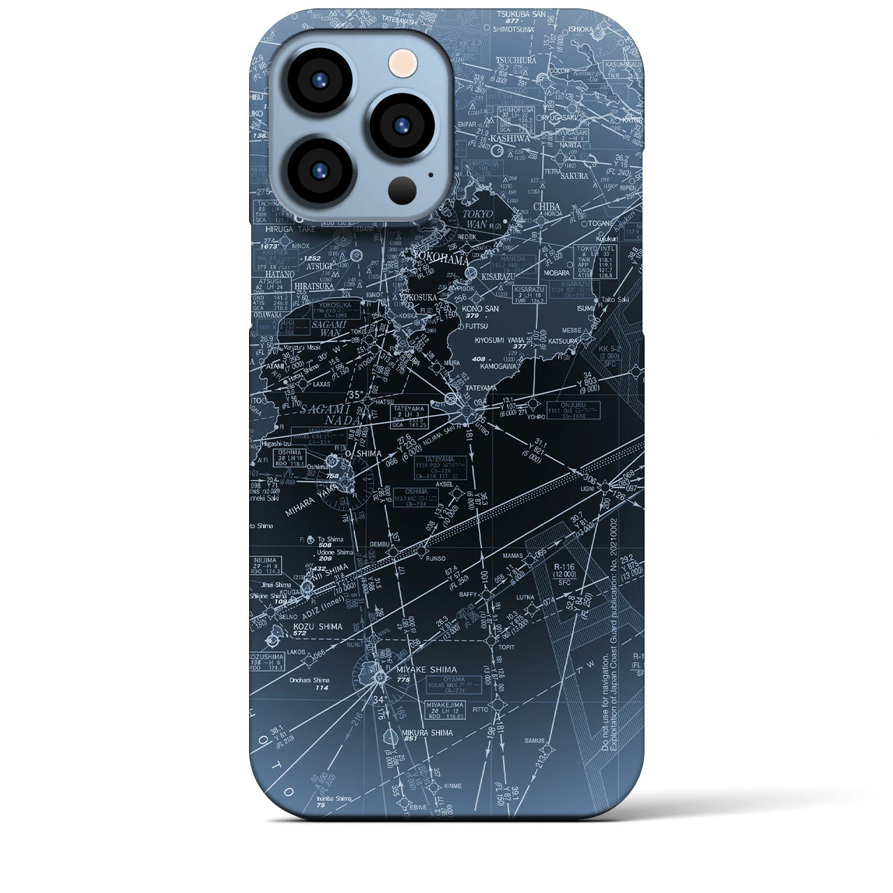 【東京航空図(東京都)】航空図iPhoneケース(バックカバータイプ)