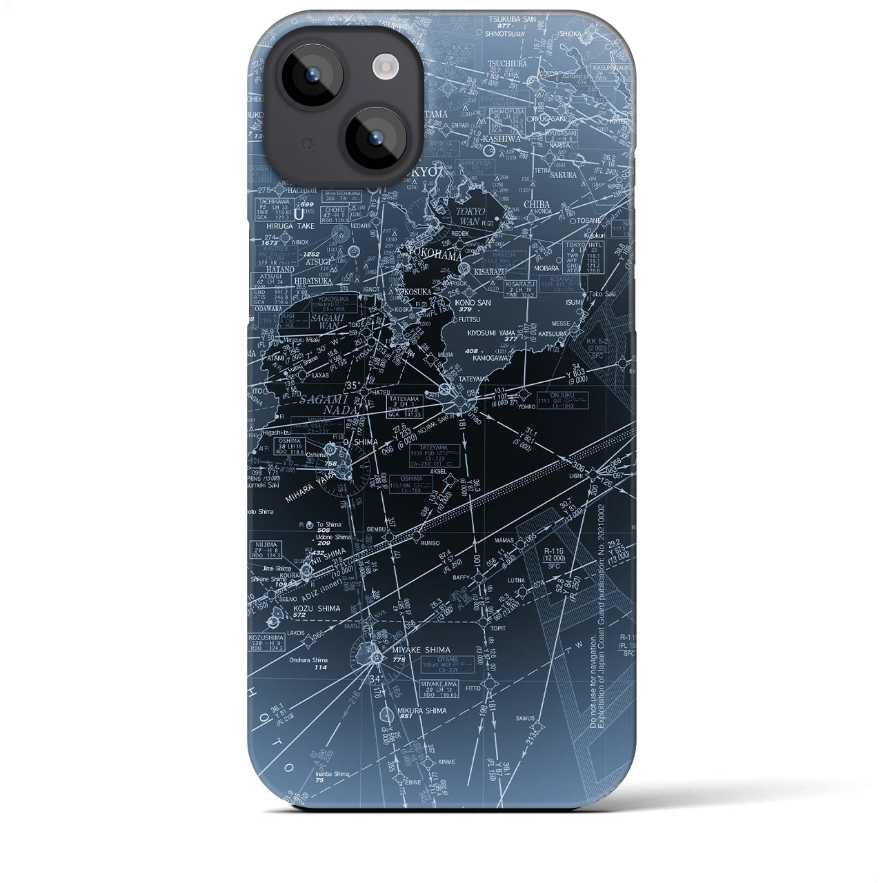 【東京航空図(東京都)】航空図iPhoneケース(バックカバータイプ)