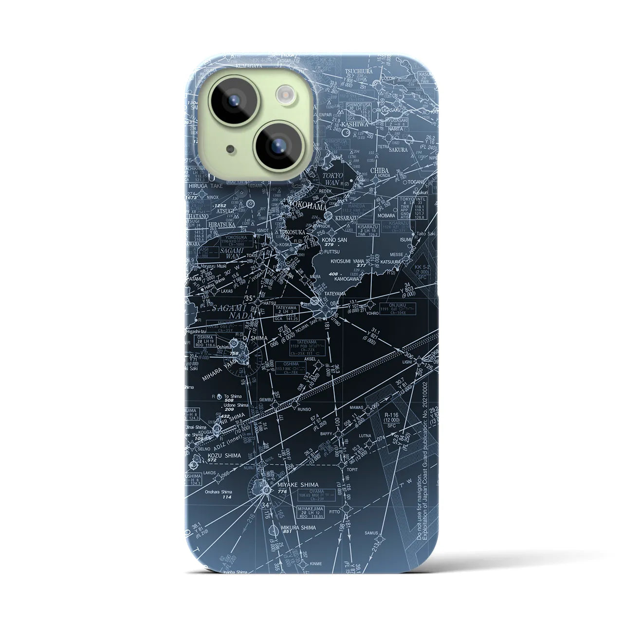 【東京航空図(東京都)】航空図iPhoneケース(バックカバータイプ)