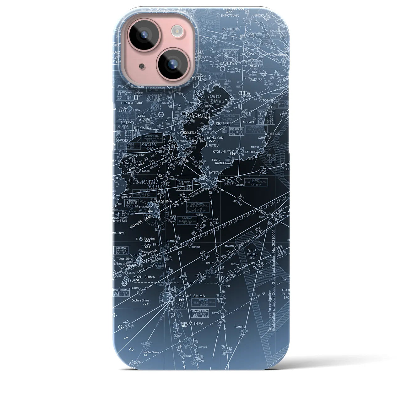 【東京航空図(東京都)】航空図iPhoneケース(バックカバータイプ)