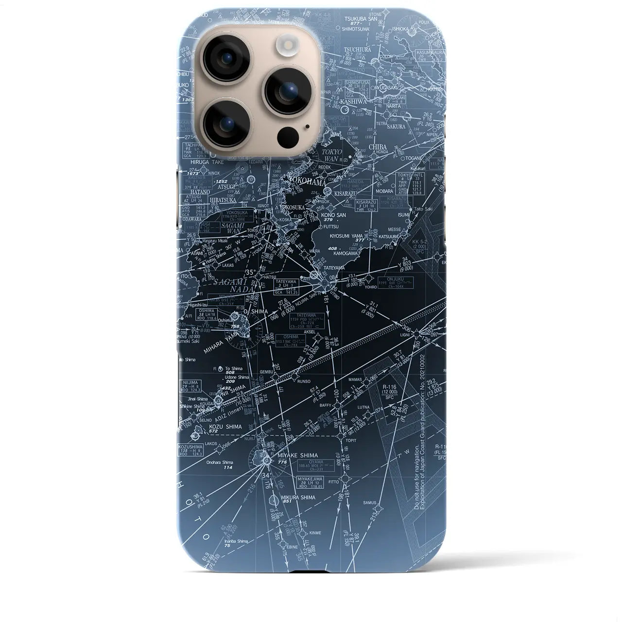 【東京航空図(東京都)】航空図iPhoneケース(バックカバータイプ)