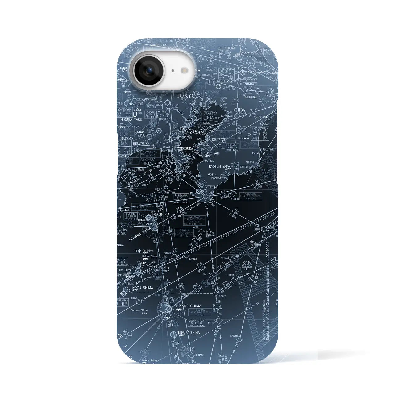 【東京航空図(東京都)】航空図iPhoneケース(バックカバータイプ)