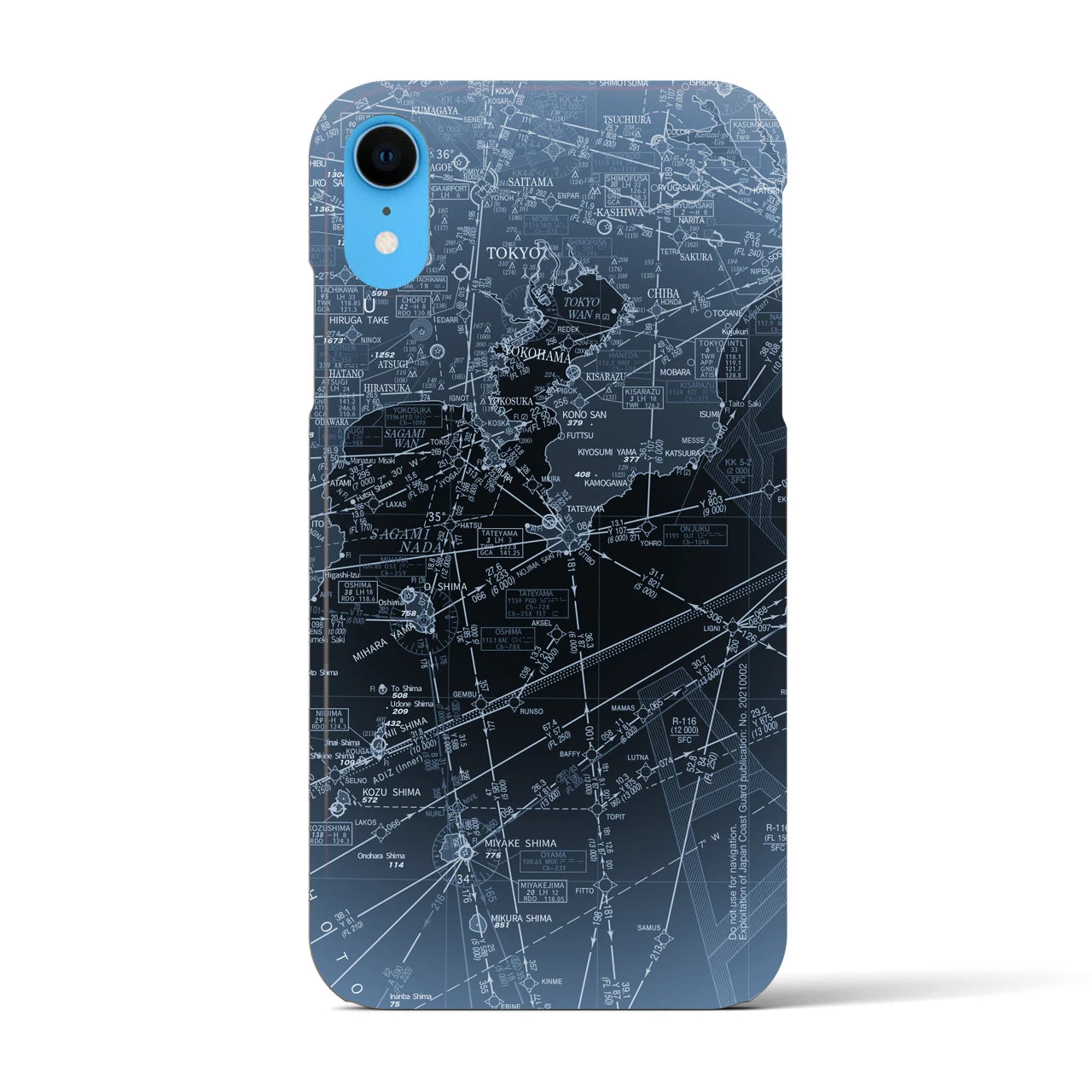 【東京航空図(東京都)】航空図iPhoneケース(バックカバータイプ)