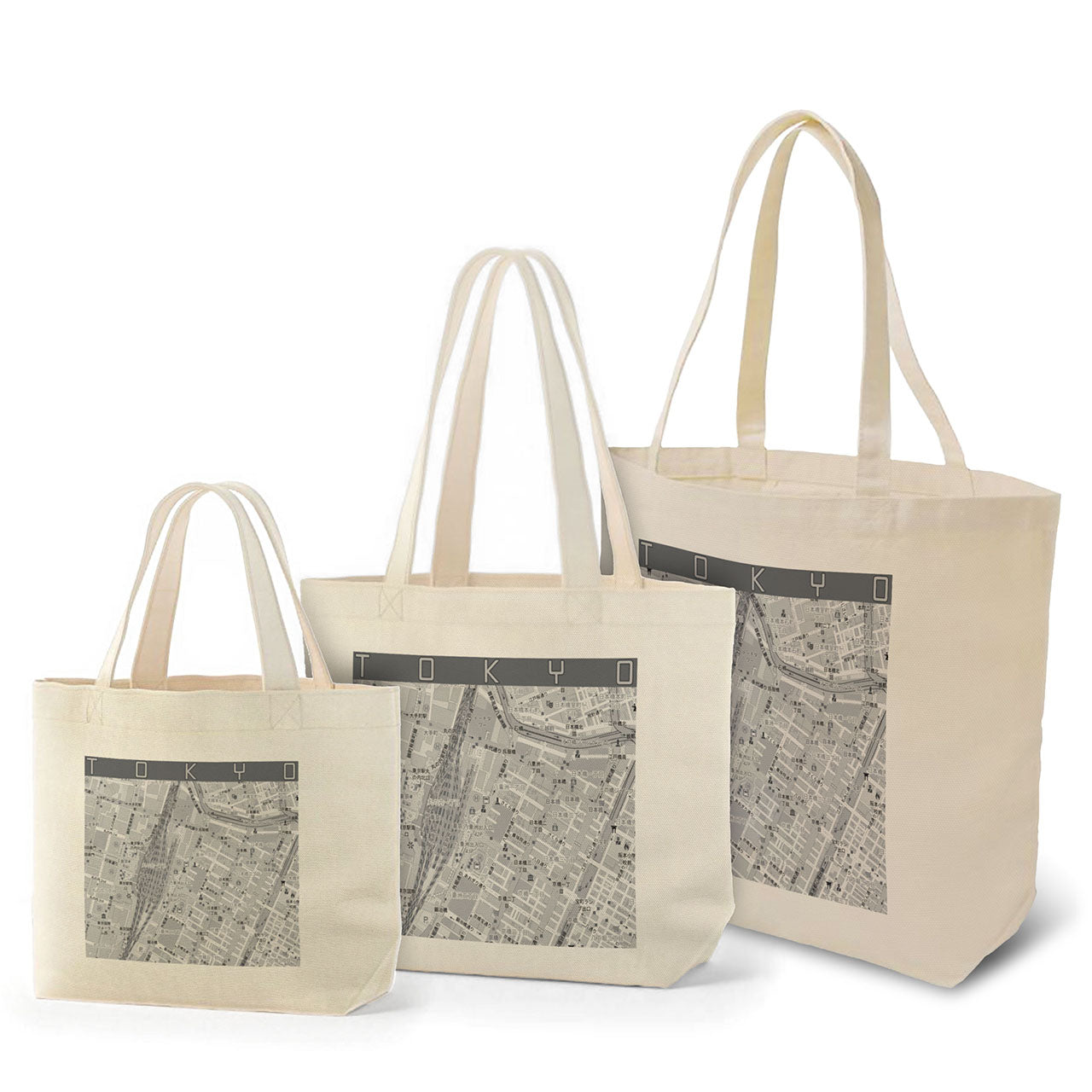 【東京カラー】地図柄トートバッグ