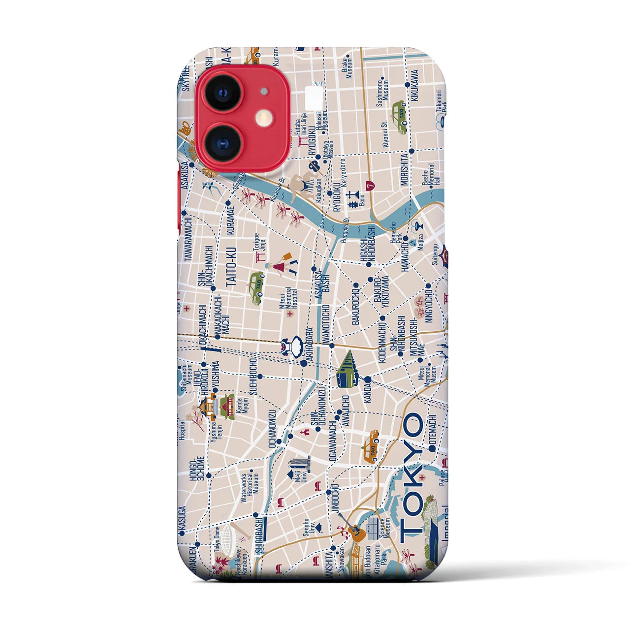 【東京都心東部】イラストマップiPhoneケース(バックカバータイプ)