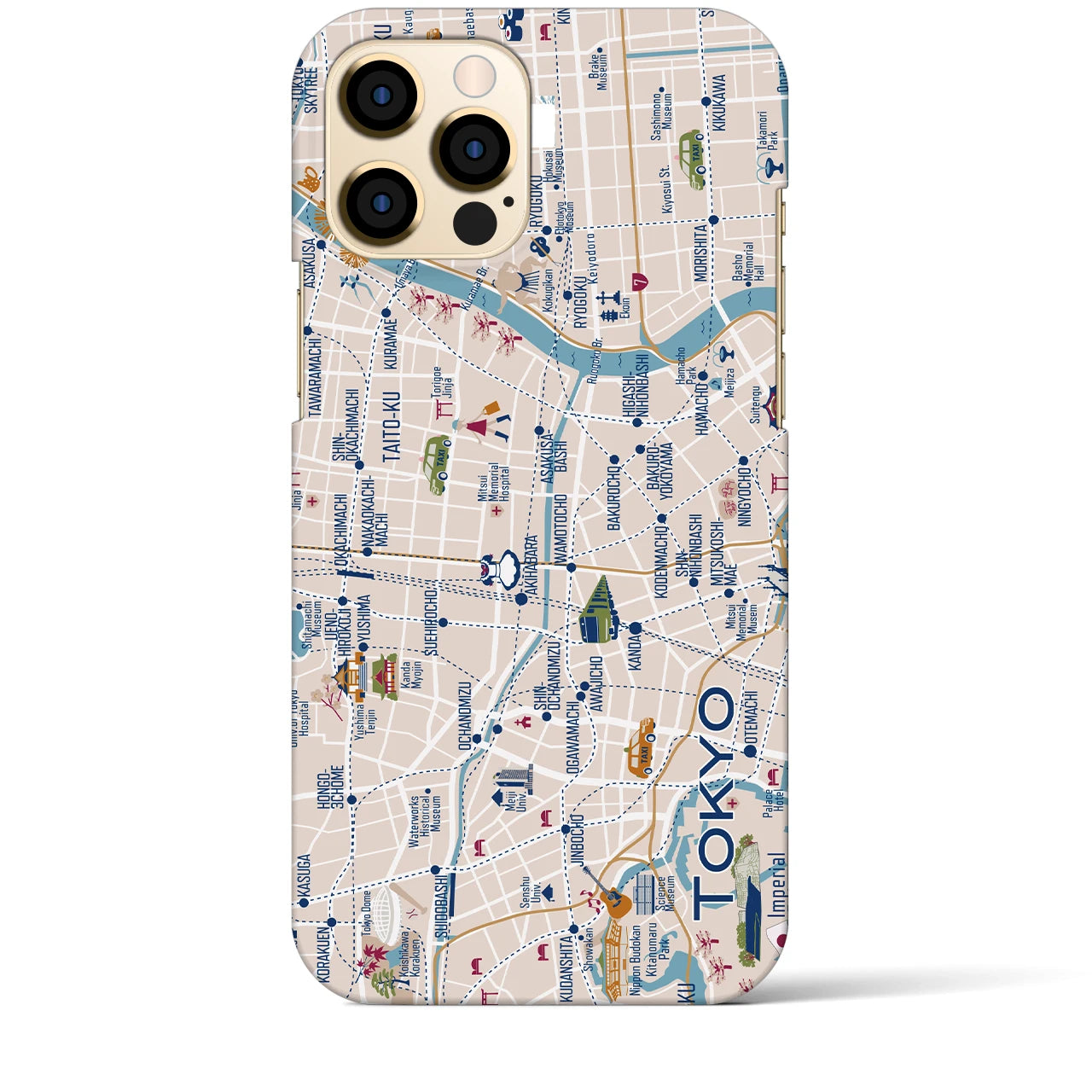 【東京都心東部】イラストマップiPhoneケース(バックカバータイプ)