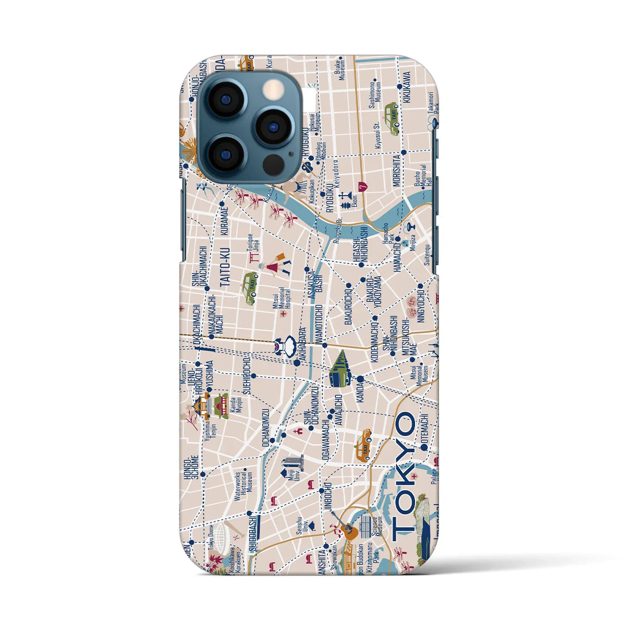 【東京都心東部】イラストマップiPhoneケース(バックカバータイプ)