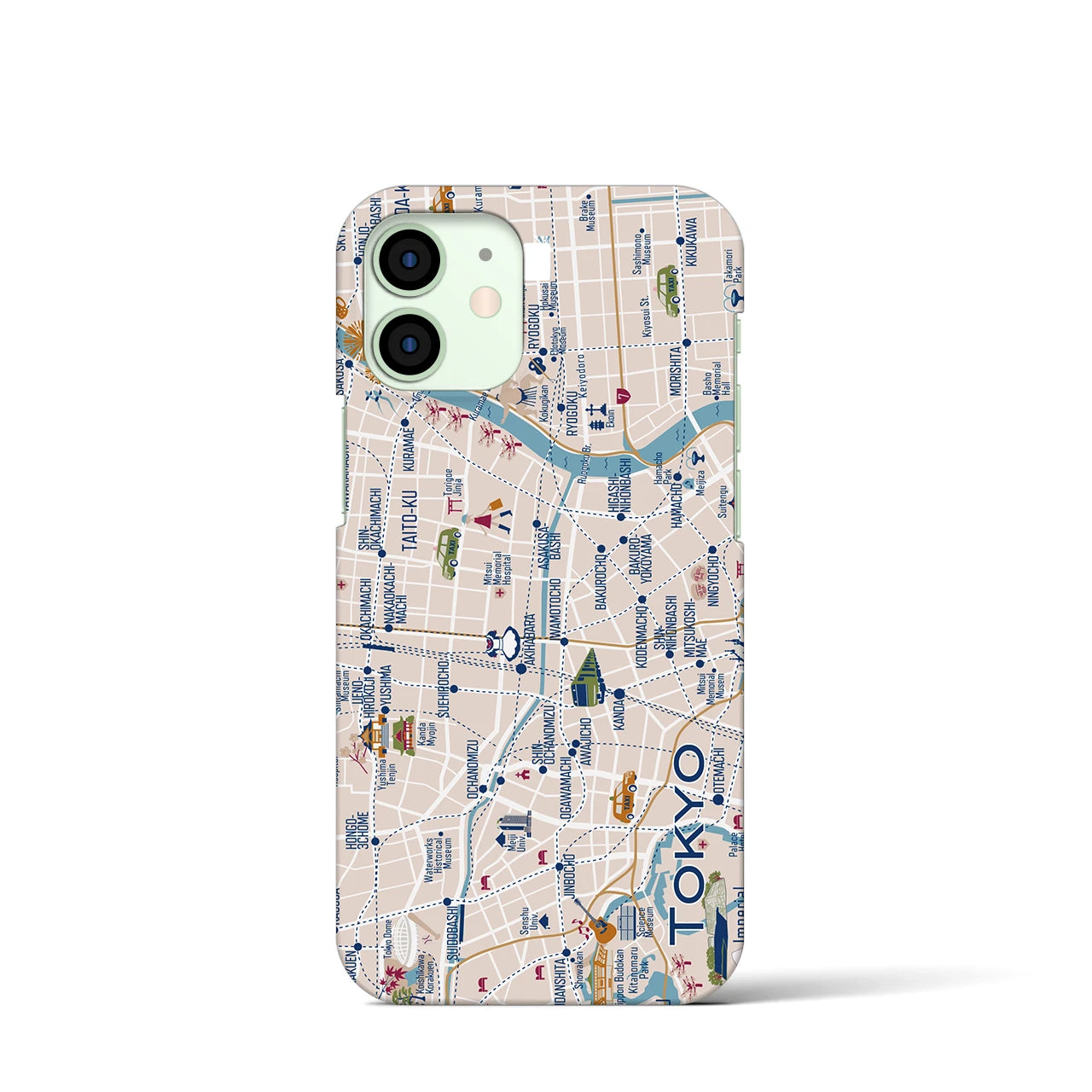 【東京都心東部】イラストマップiPhoneケース(バックカバータイプ)
