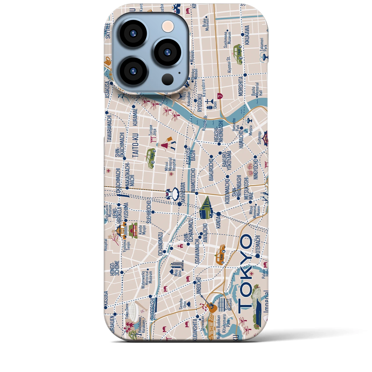 【東京都心東部】イラストマップiPhoneケース(バックカバータイプ)