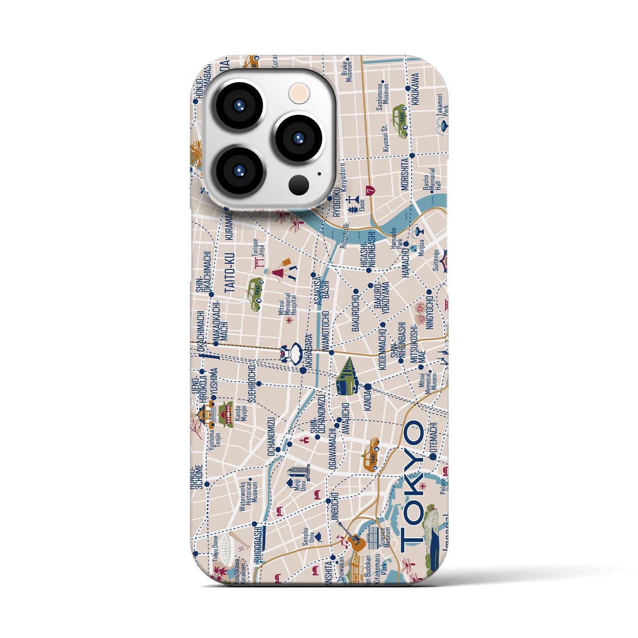 【東京都心東部】イラストマップiPhoneケース(バックカバータイプ)