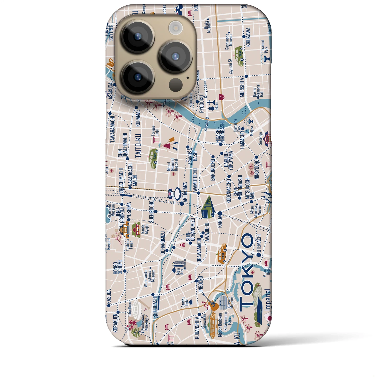 【東京都心東部】イラストマップiPhoneケース(バックカバータイプ)