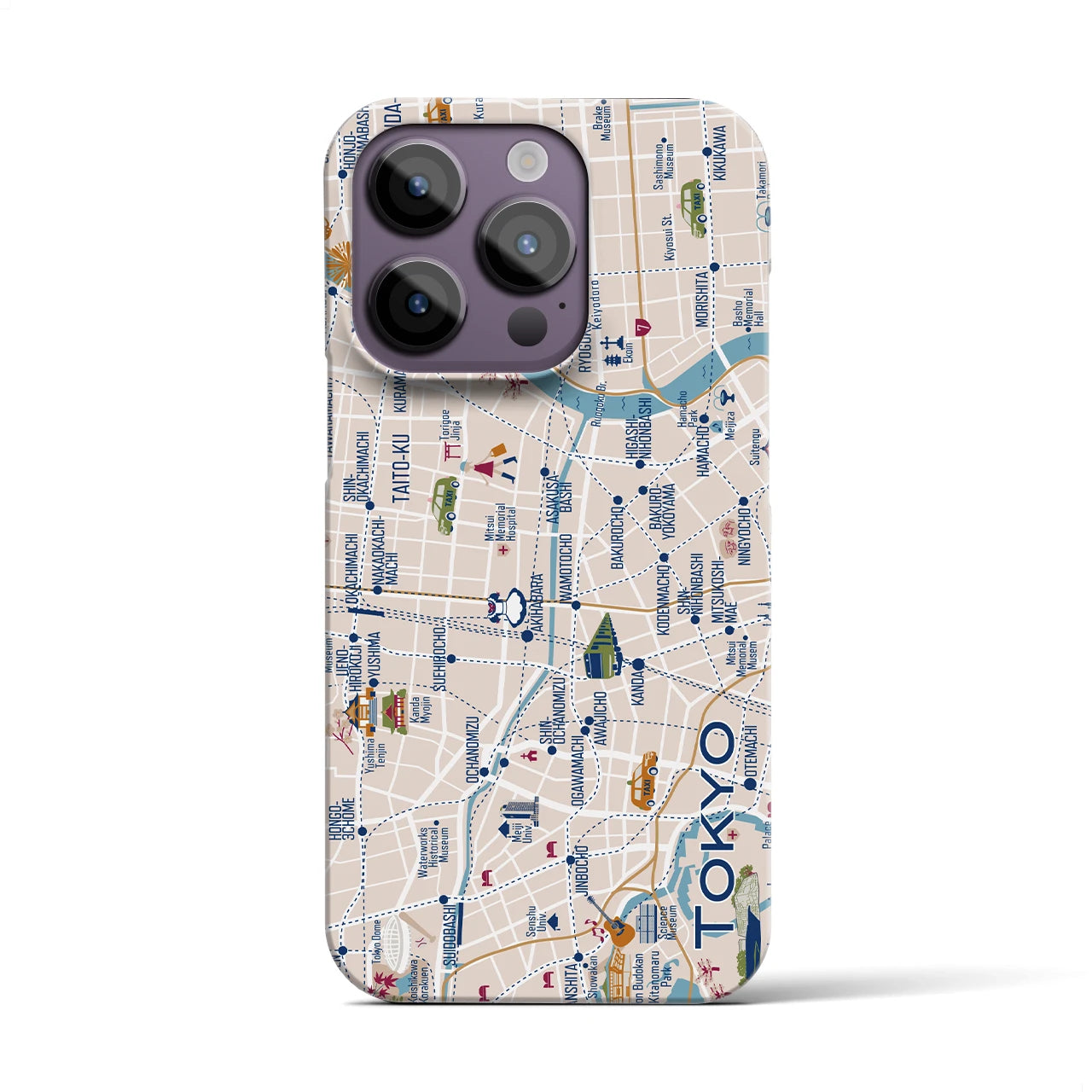【東京都心東部】イラストマップiPhoneケース(バックカバータイプ)
