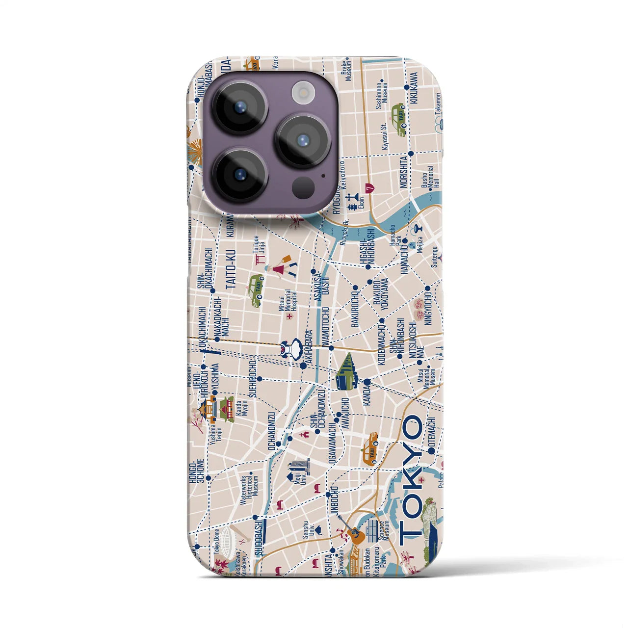 【東京都心東部】イラストマップiPhoneケース(バックカバータイプ)