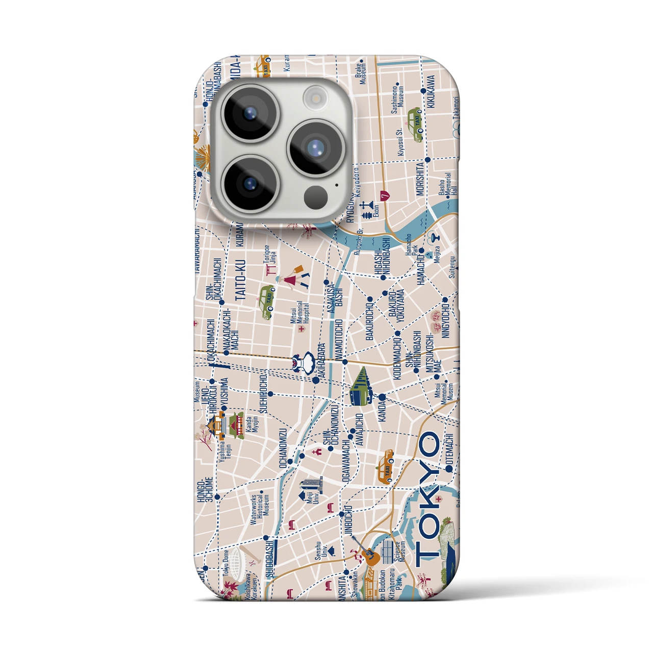 【東京都心東部】イラストマップiPhoneケース(バックカバータイプ)