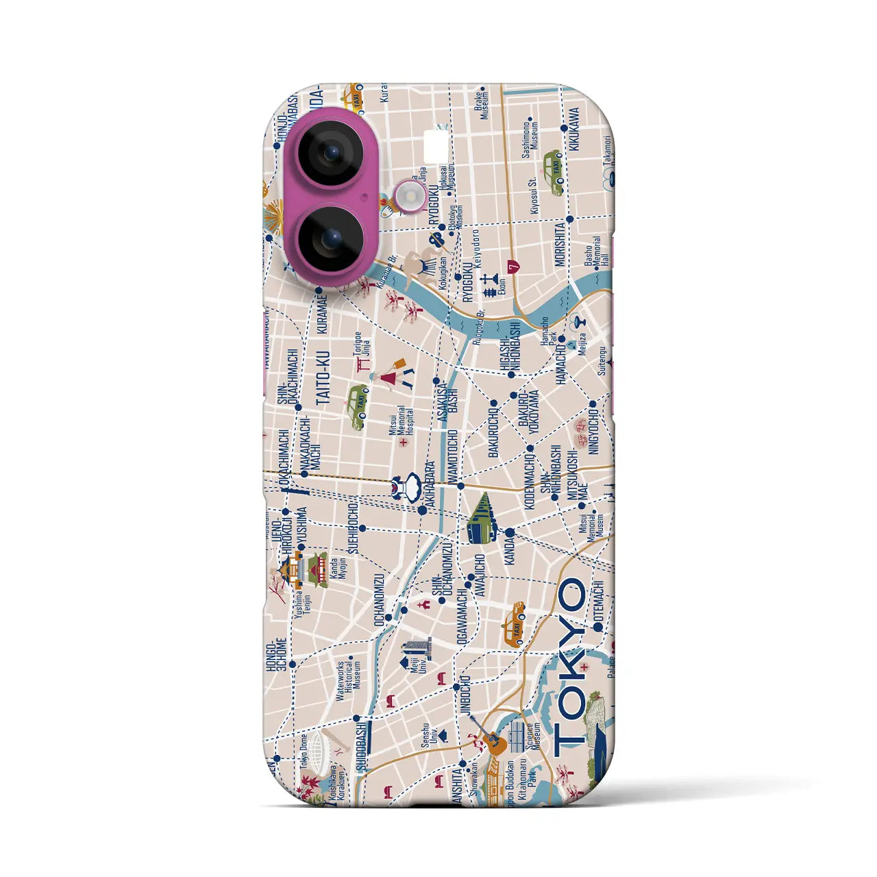 【東京都心東部】イラストマップiPhoneケース(バックカバータイプ)