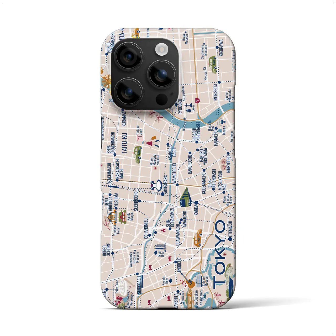 【東京都心東部】イラストマップiPhoneケース(バックカバータイプ)