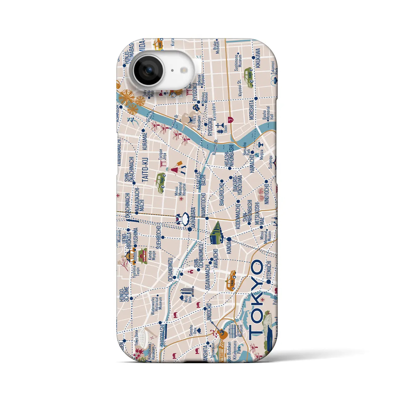 【東京都心東部】イラストマップiPhoneケース(バックカバータイプ)