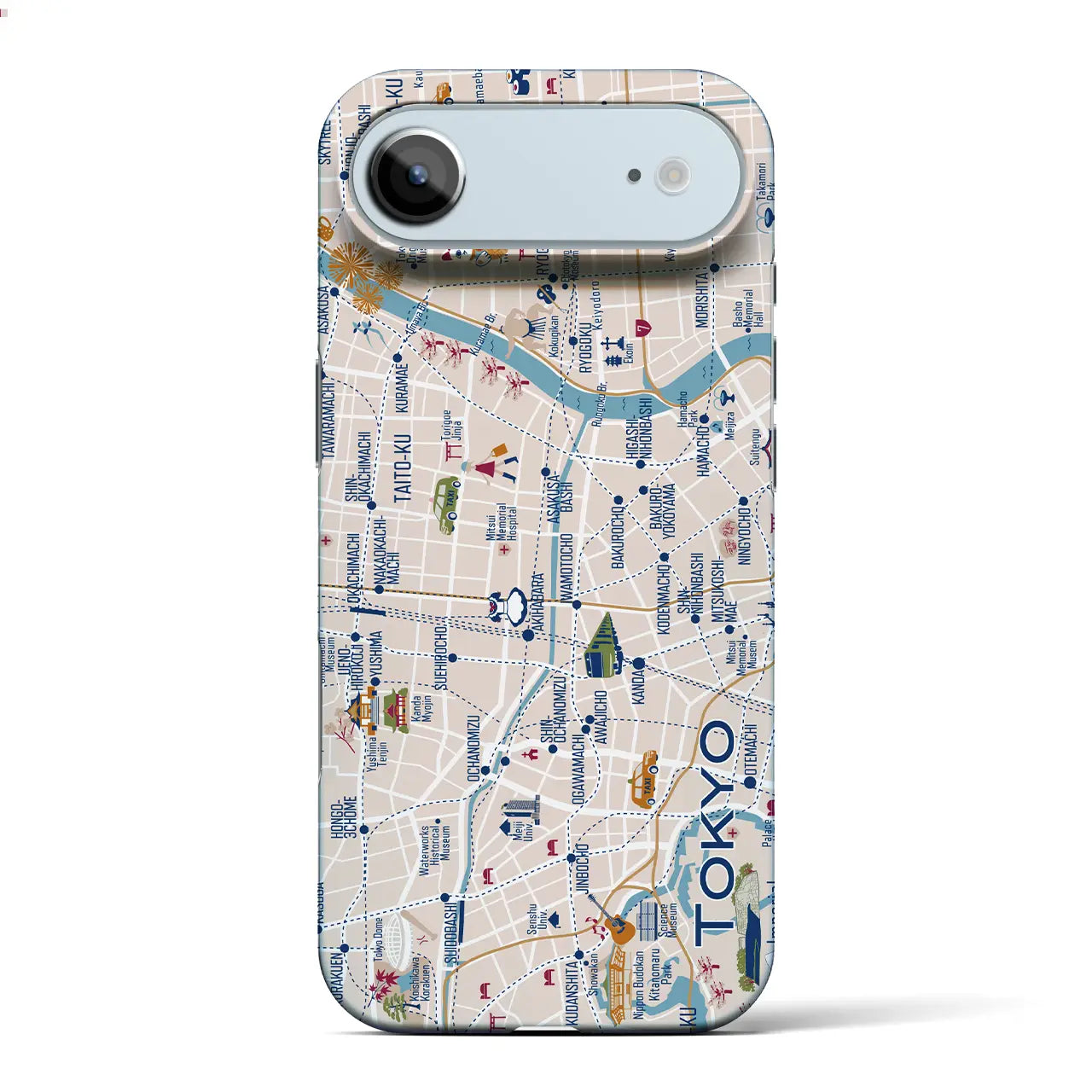 【東京都心東部】イラストマップiPhoneケース(バックカバータイプ)