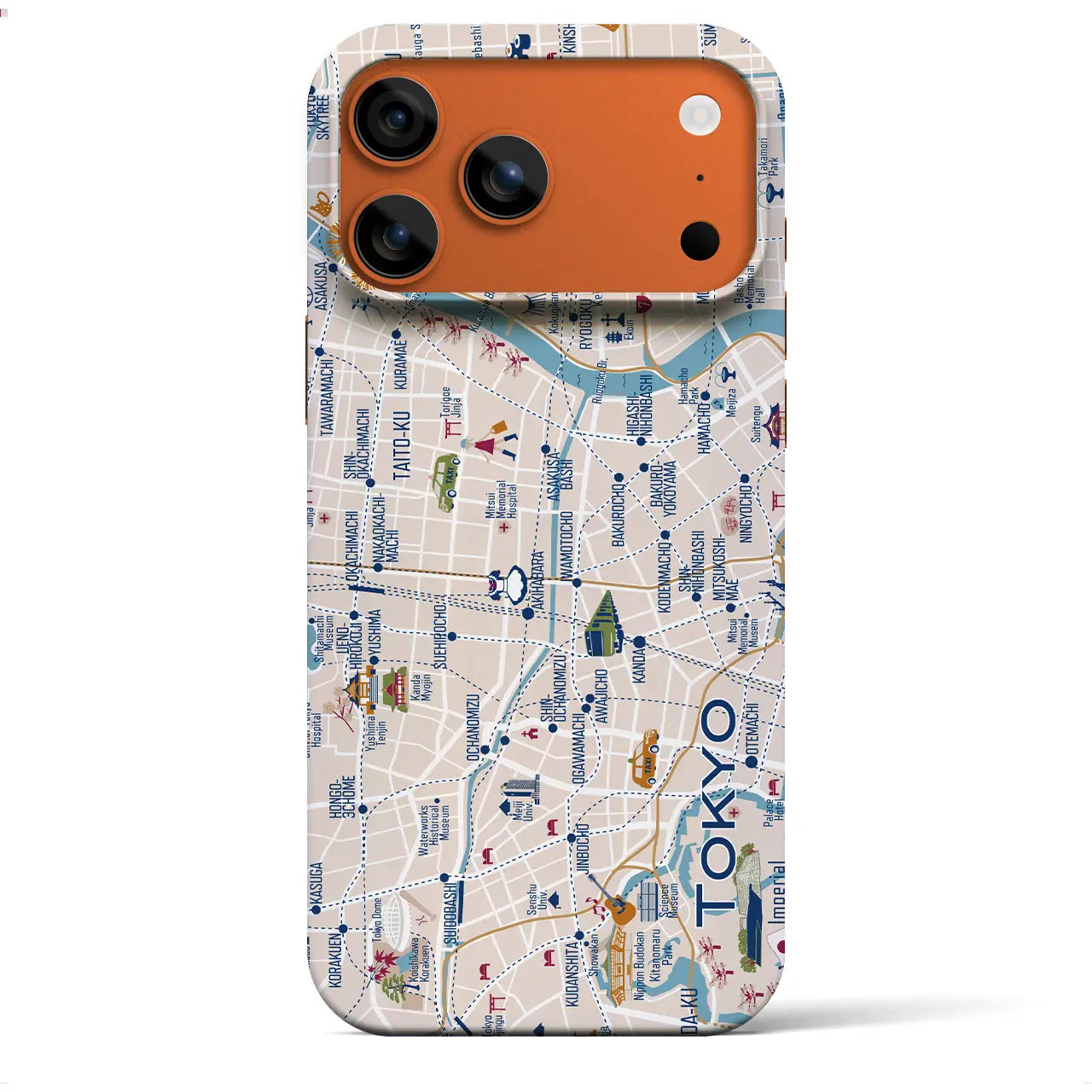 【東京都心東部】イラストマップiPhoneケース(バックカバータイプ)