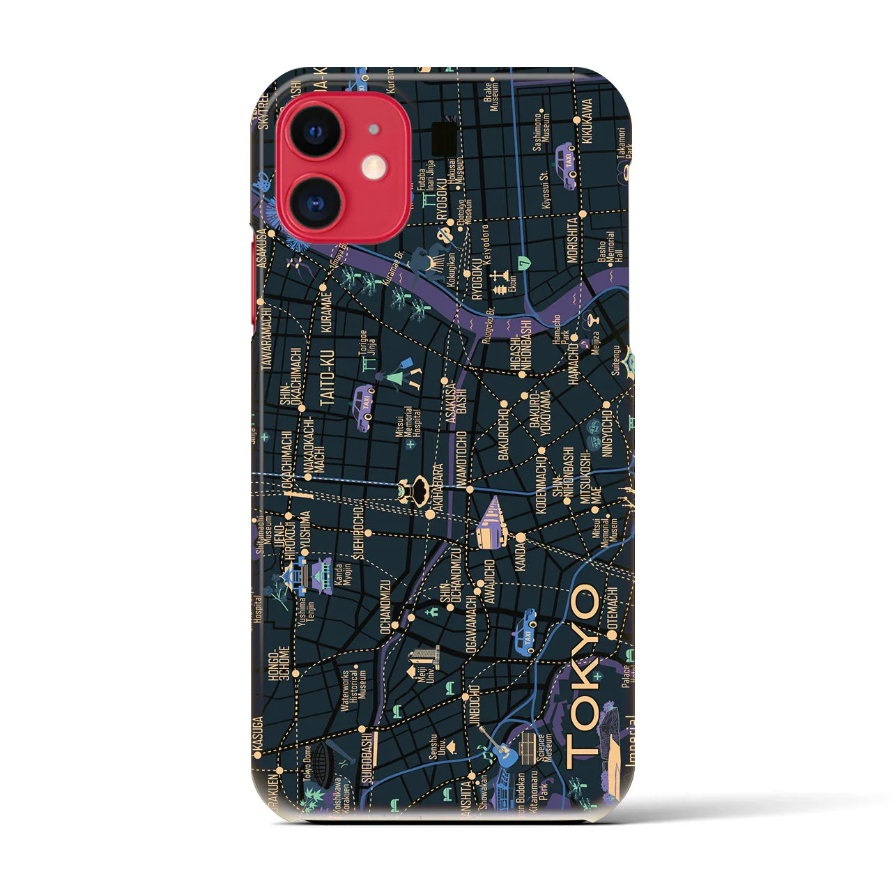 【東京都心東部】イラストマップiPhoneケース(バックカバータイプ)