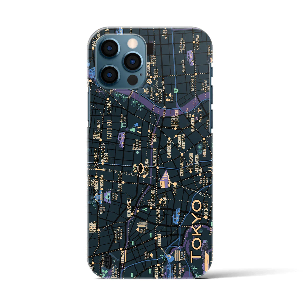 【東京都心東部】イラストマップiPhoneケース(バックカバータイプ)