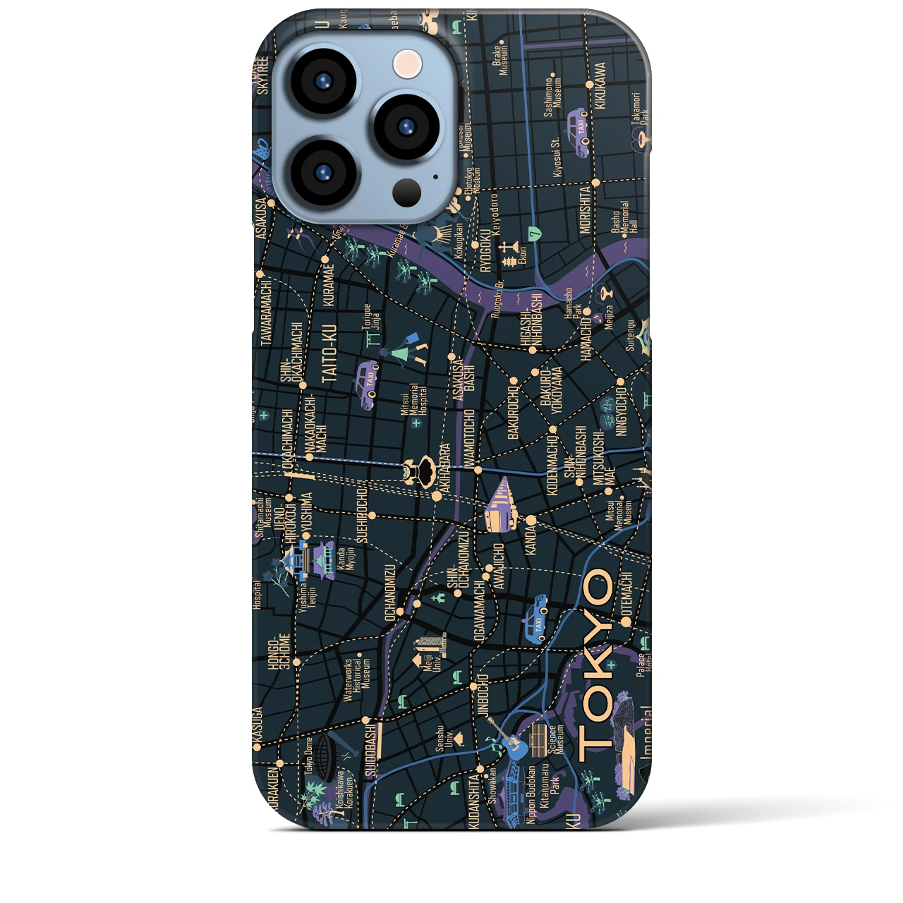 【東京都心東部】イラストマップiPhoneケース(バックカバータイプ)