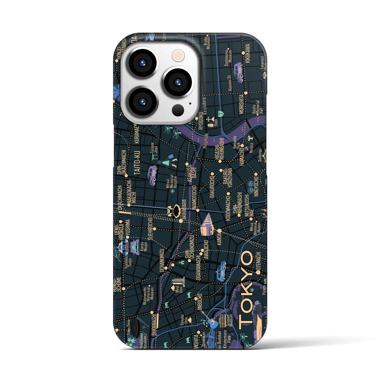 【東京都心東部】イラストマップiPhoneケース(バックカバータイプ)