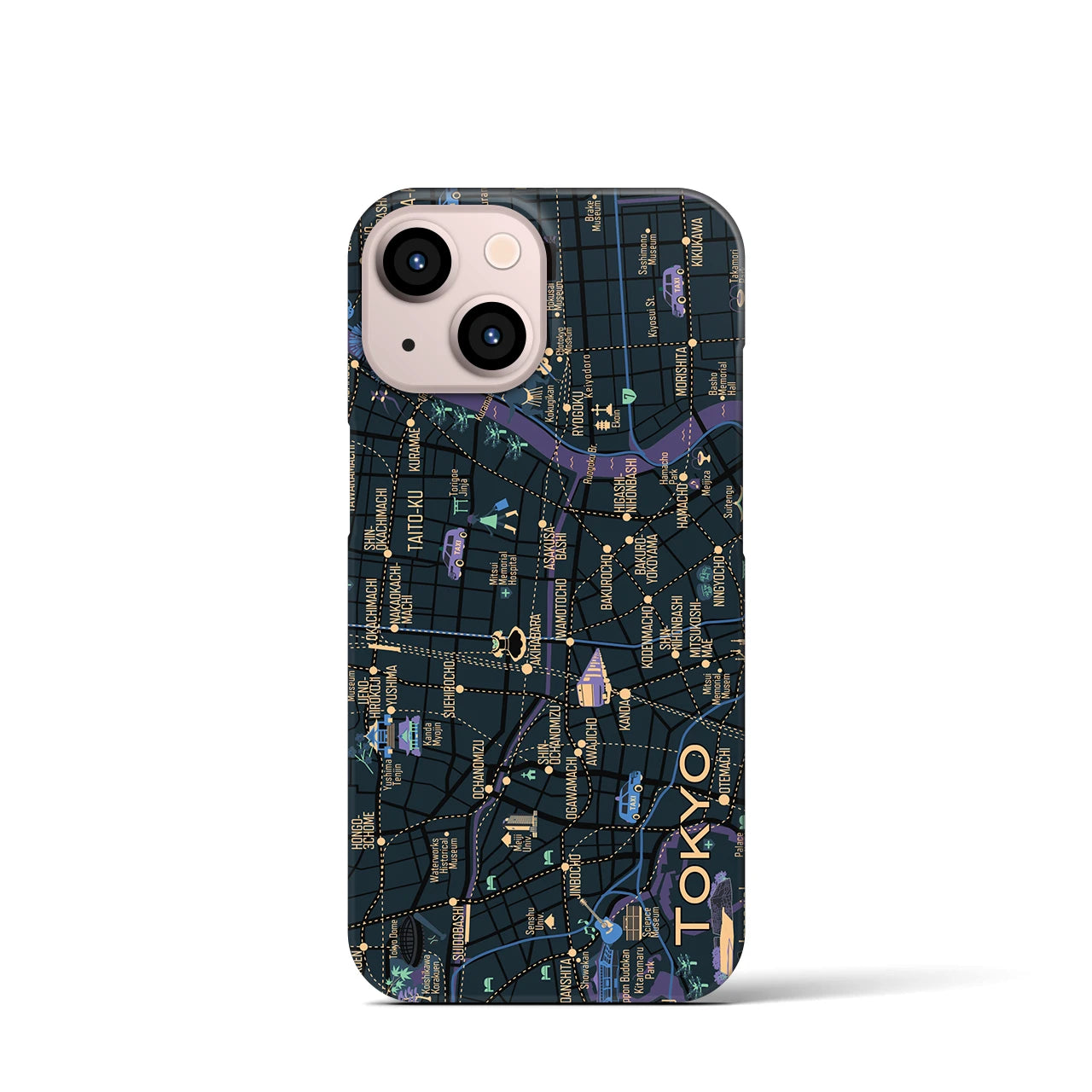 【東京都心東部】イラストマップiPhoneケース(バックカバータイプ)
