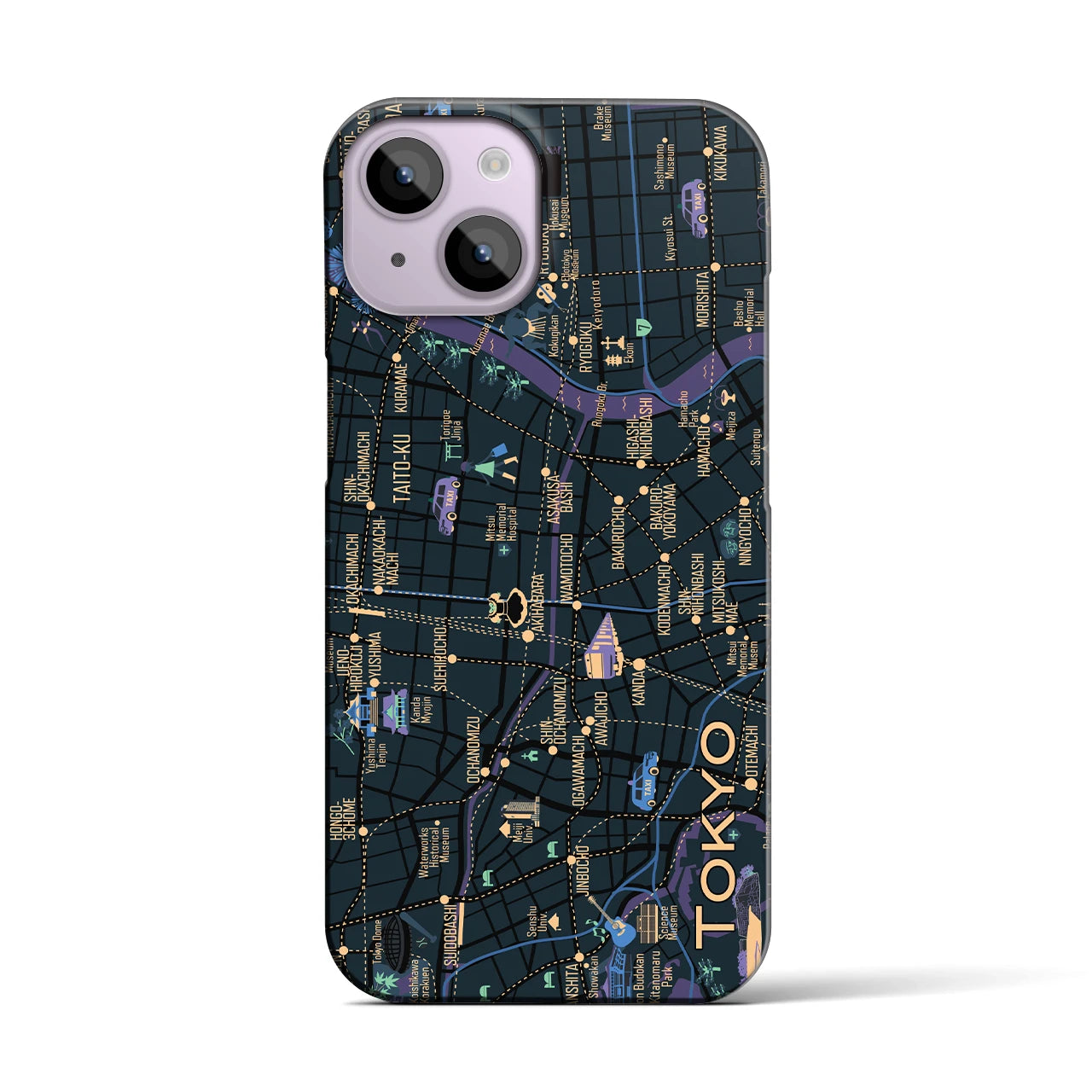 【東京都心東部】イラストマップiPhoneケース(バックカバータイプ)