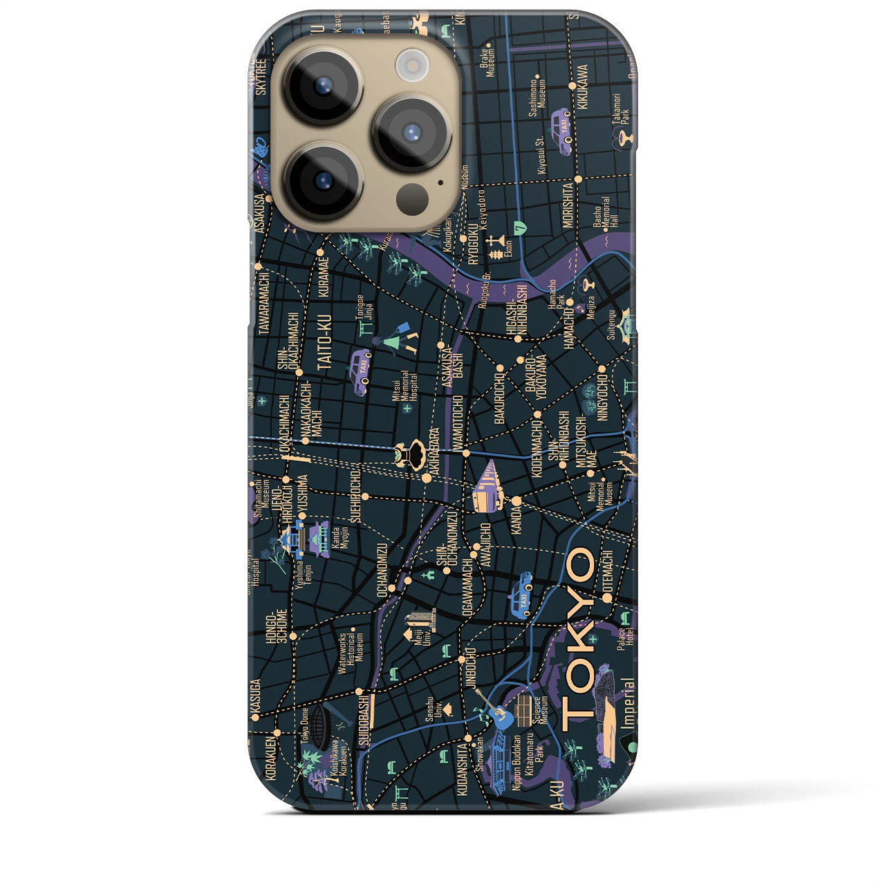 【東京都心東部】イラストマップiPhoneケース(バックカバータイプ)
