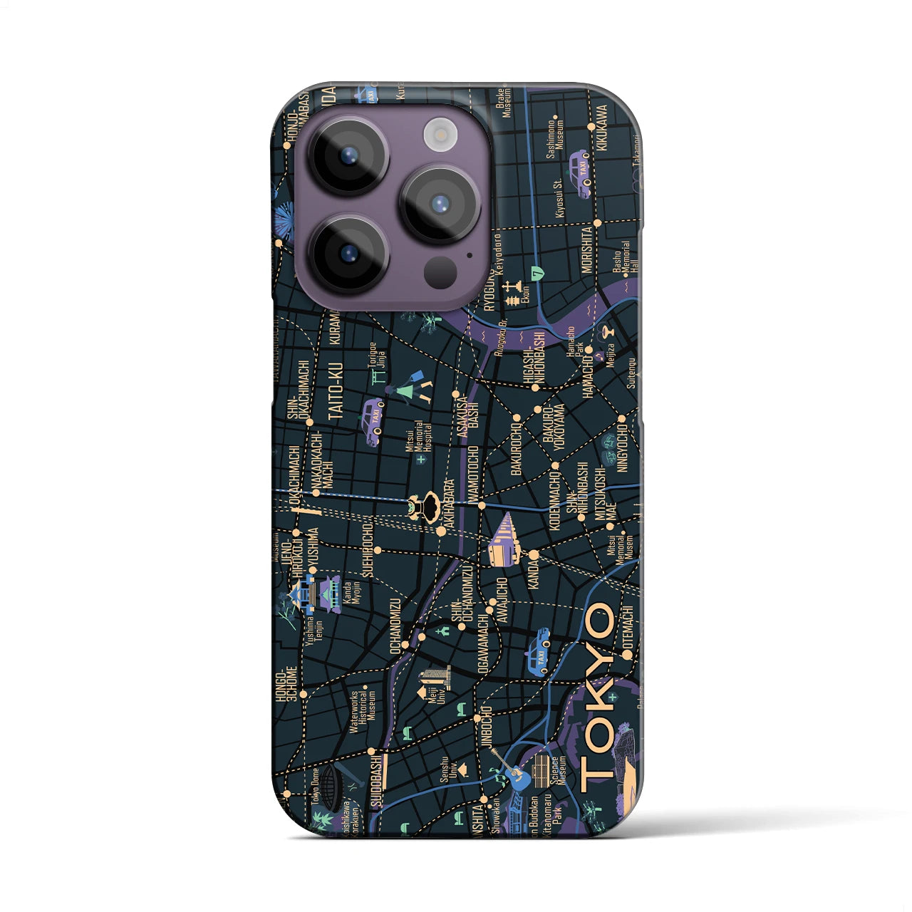 【東京都心東部】イラストマップiPhoneケース(バックカバータイプ)