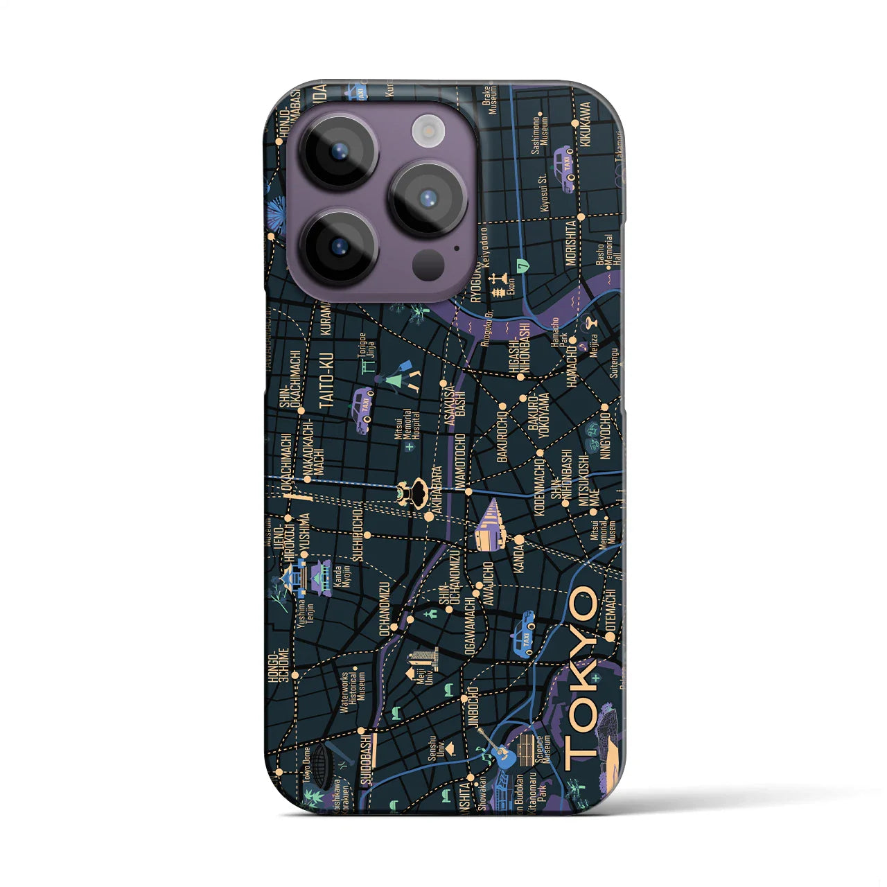 【東京都心東部】イラストマップiPhoneケース(バックカバータイプ)