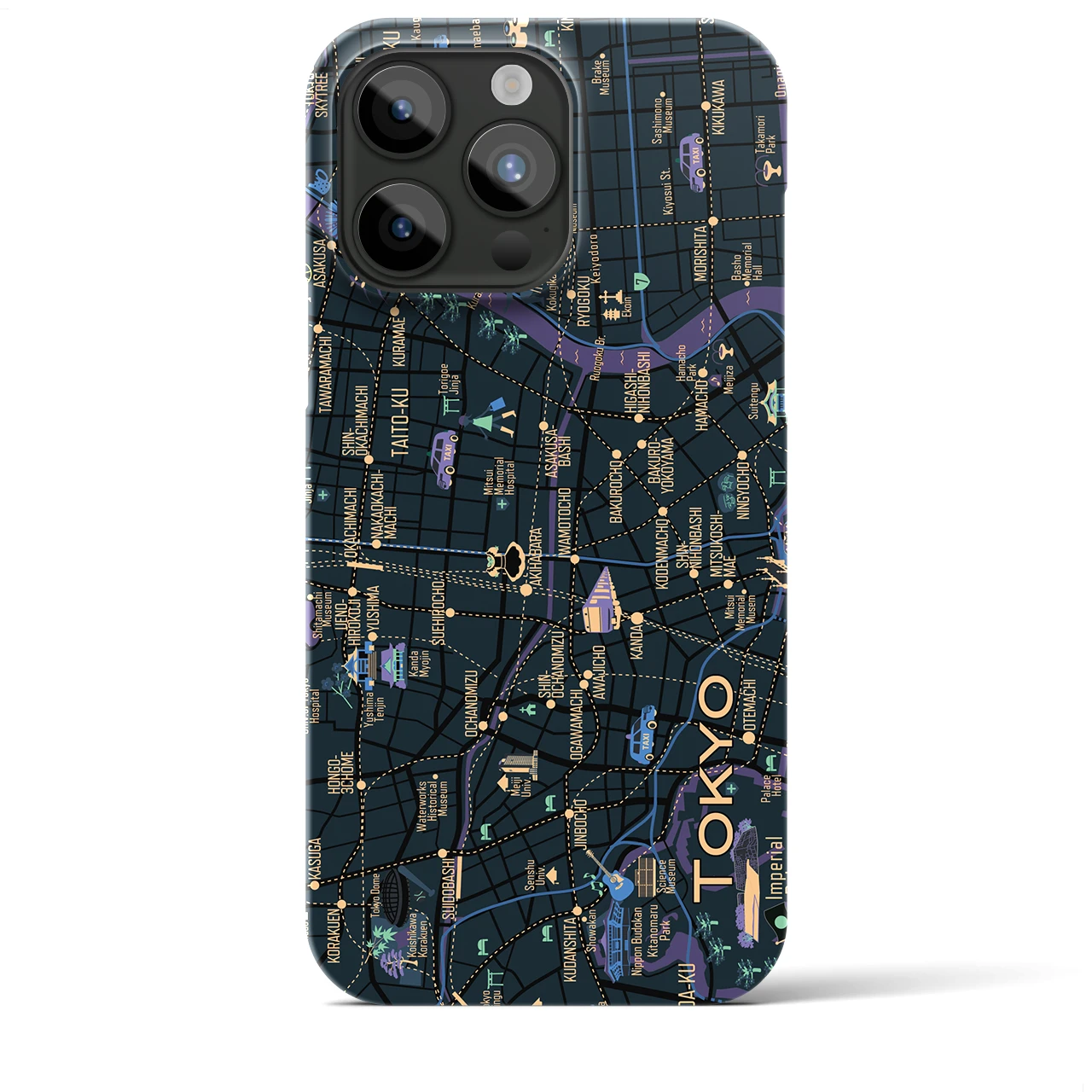 【東京都心東部】イラストマップiPhoneケース(バックカバータイプ)