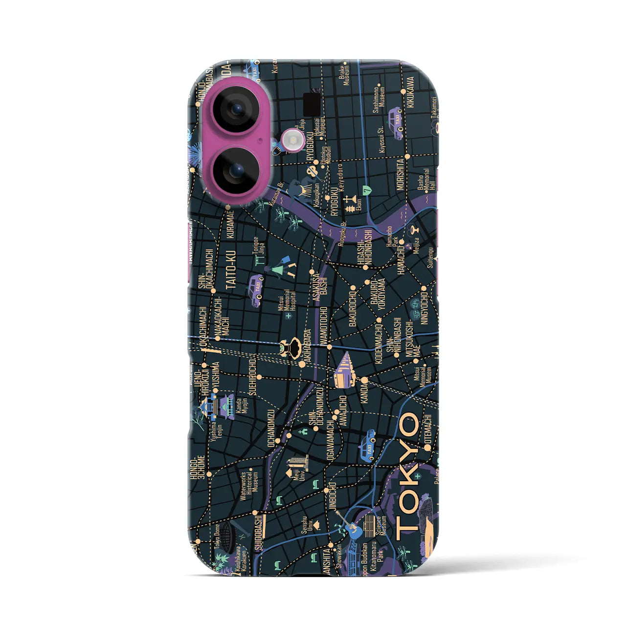 【東京都心東部】イラストマップiPhoneケース(バックカバータイプ)