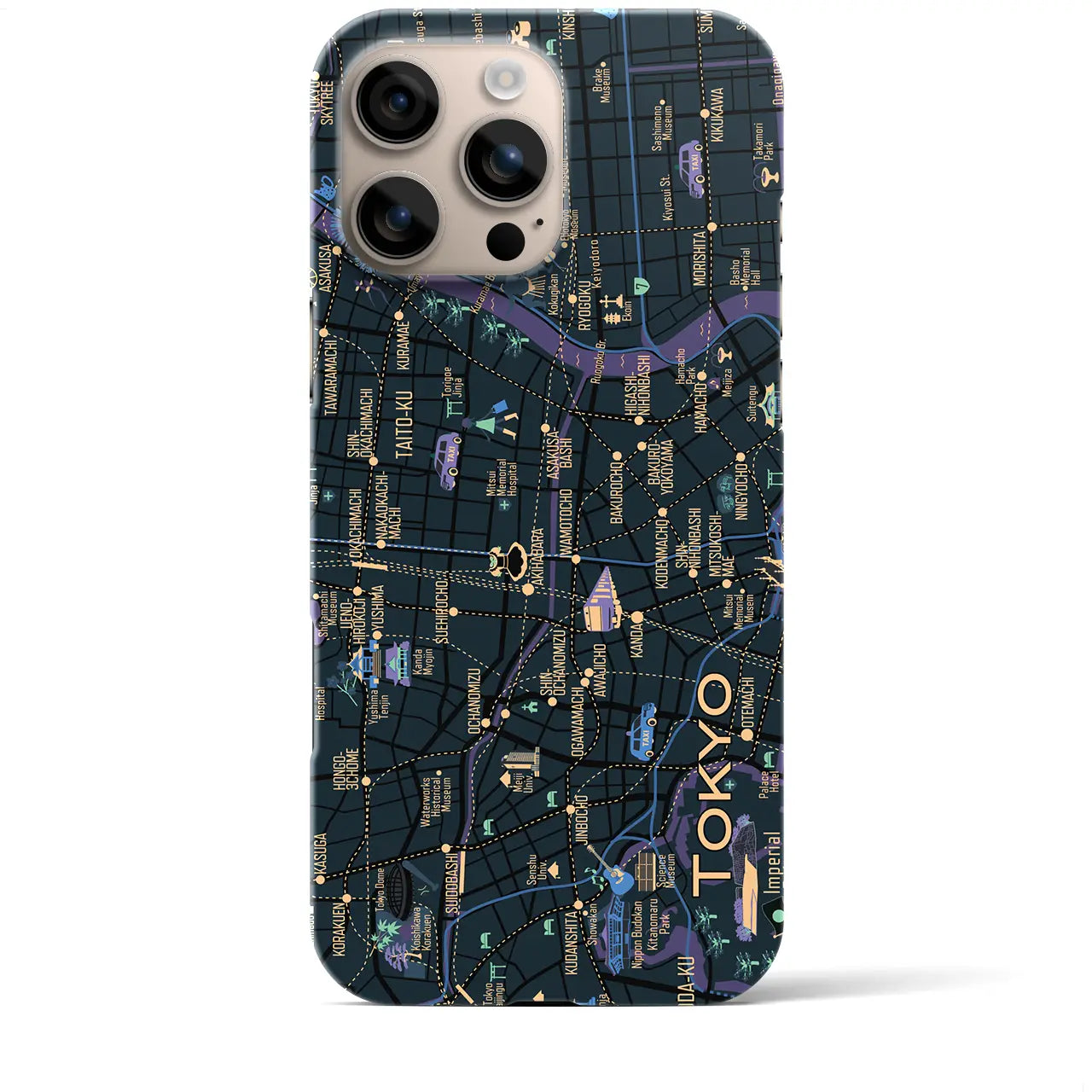 【東京都心東部】イラストマップiPhoneケース(バックカバータイプ)