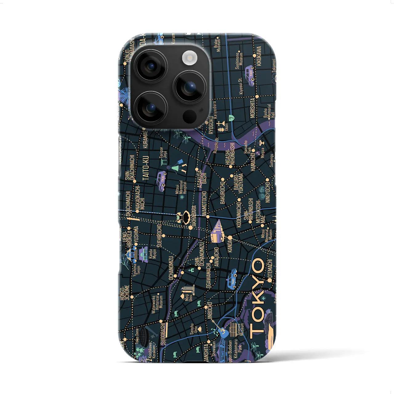 【東京都心東部】イラストマップiPhoneケース(バックカバータイプ)