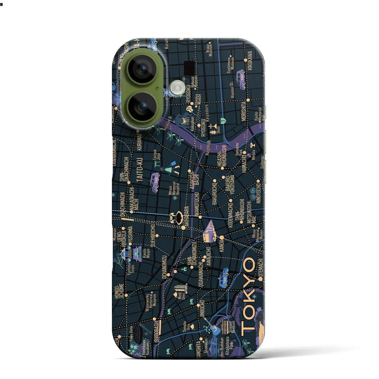 【東京都心東部】イラストマップiPhoneケース(バックカバータイプ)