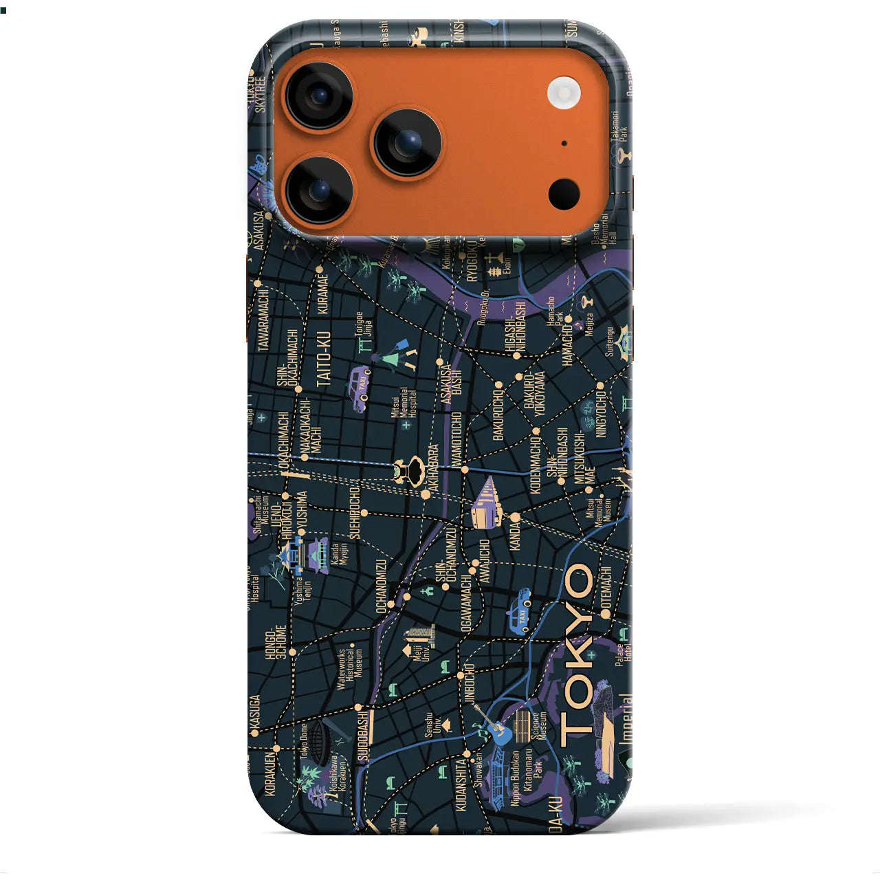 【東京都心東部】イラストマップiPhoneケース(バックカバータイプ)