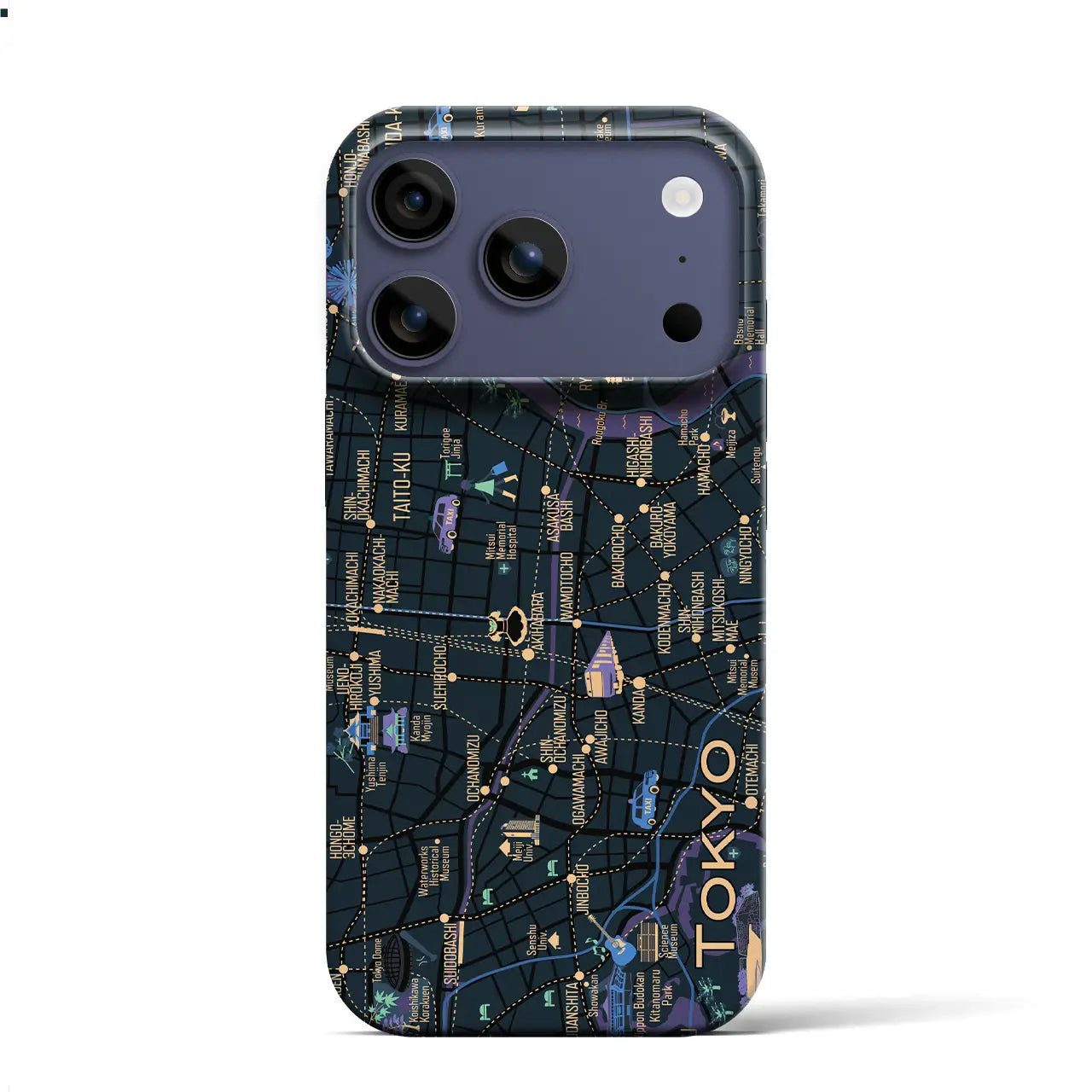 【東京都心東部】イラストマップiPhoneケース(バックカバータイプ)