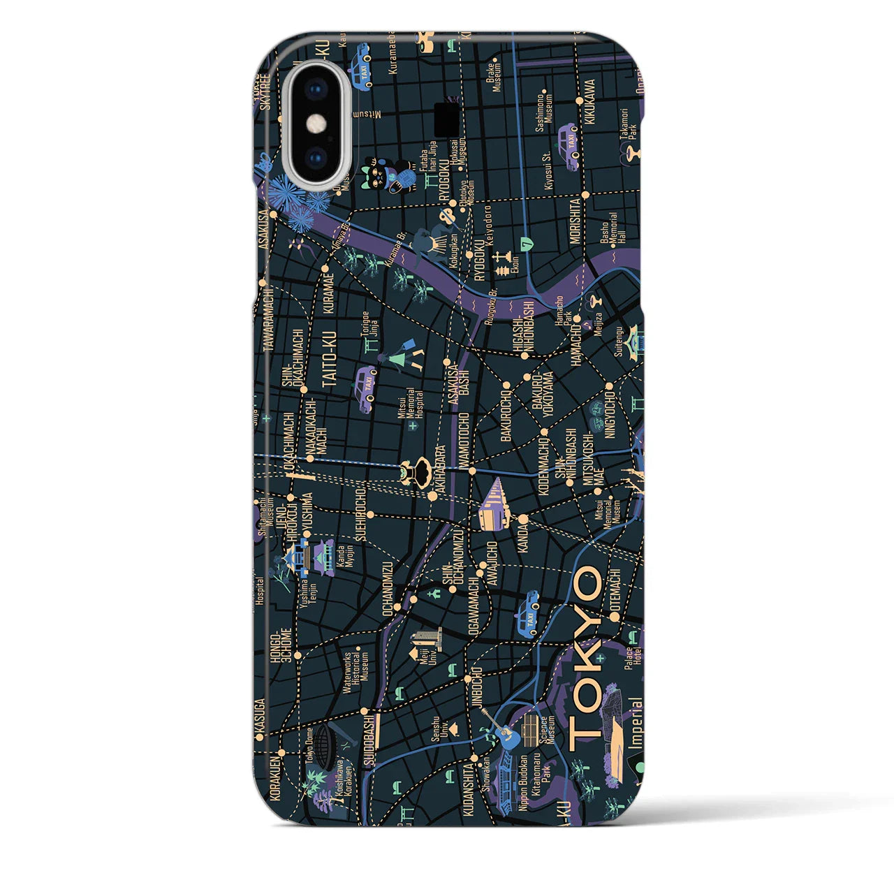 【東京都心東部】イラストマップiPhoneケース(バックカバータイプ)
