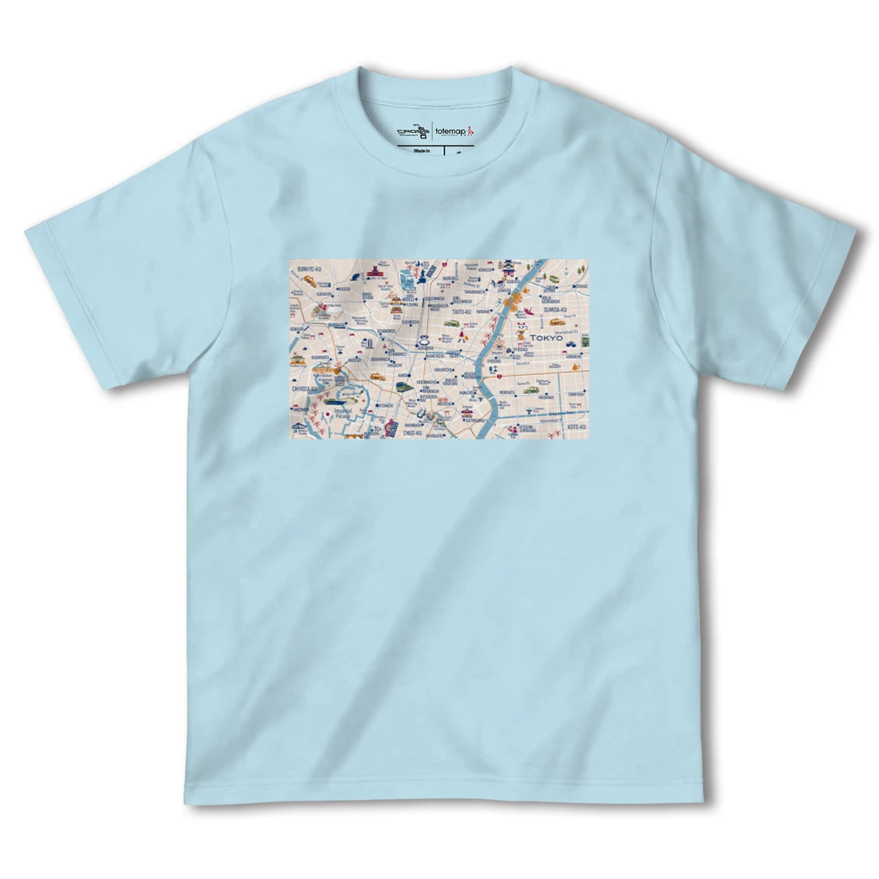 【東京都心東部(東京都)】イラストマップTシャツ