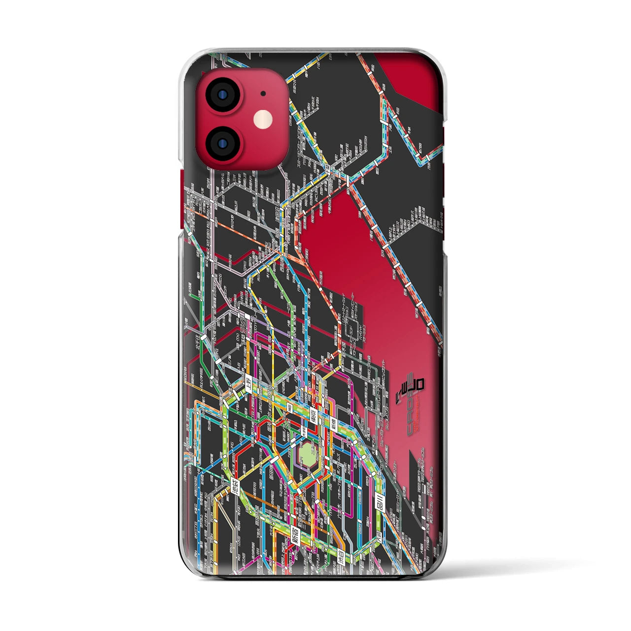 【東京東部路線図(東京都)】路線図iPhoneケース(クリアタイプ)