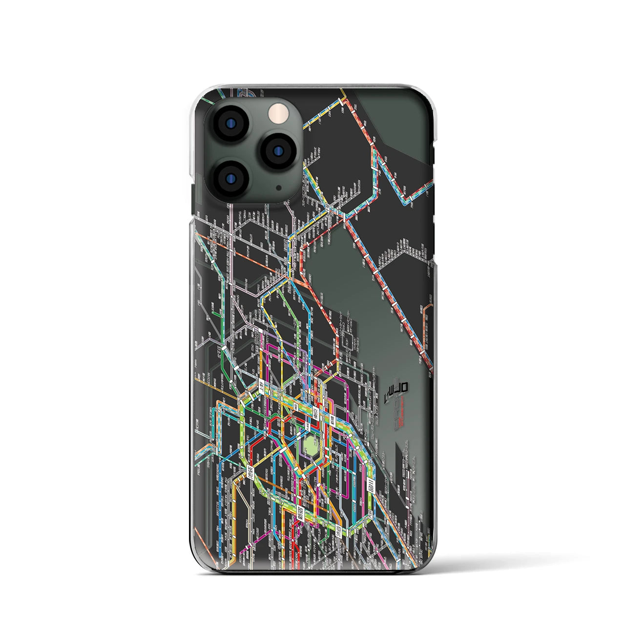 【東京東部路線図(東京都)】路線図iPhoneケース(クリアタイプ)