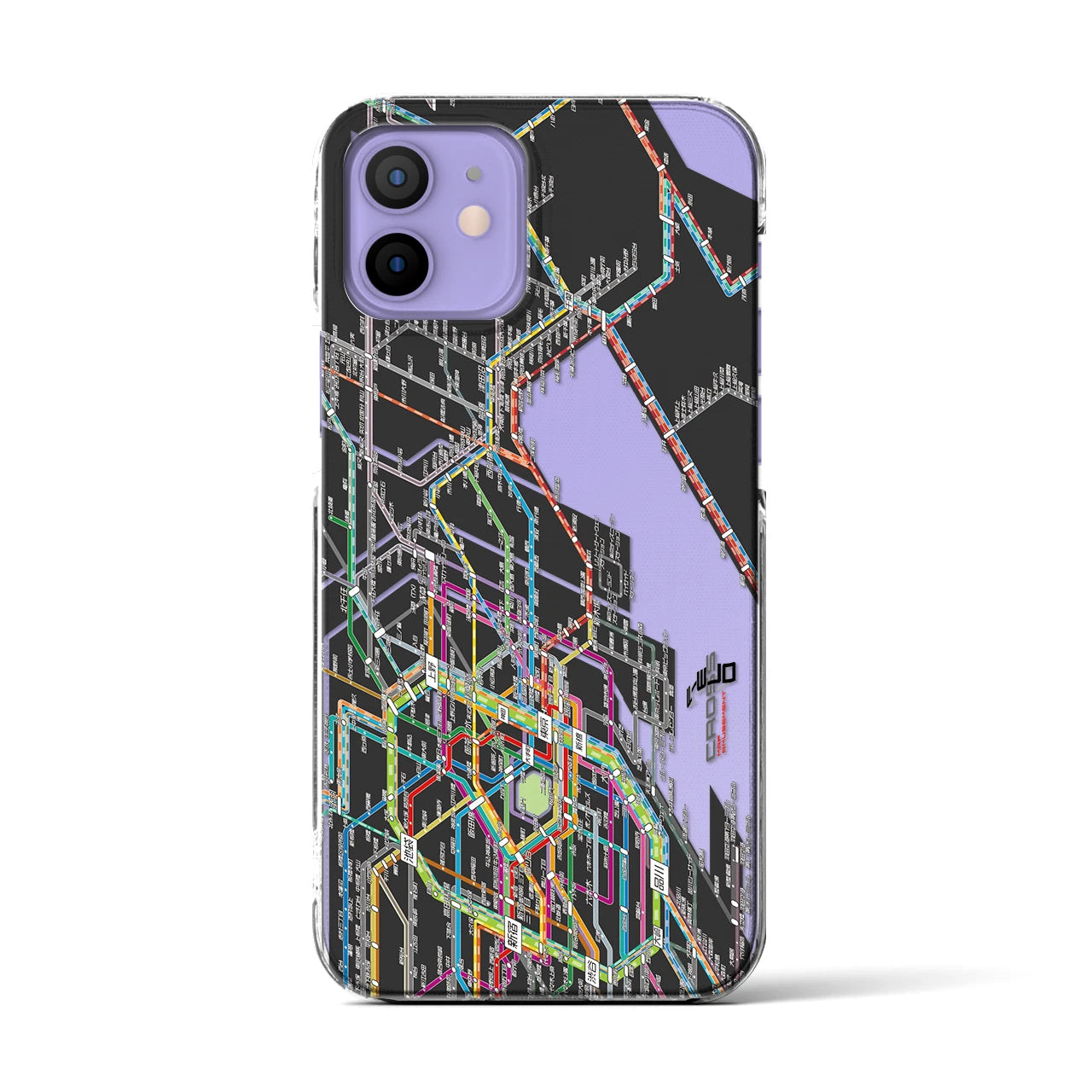 【東京東部路線図(東京都)】路線図iPhoneケース(クリアタイプ)