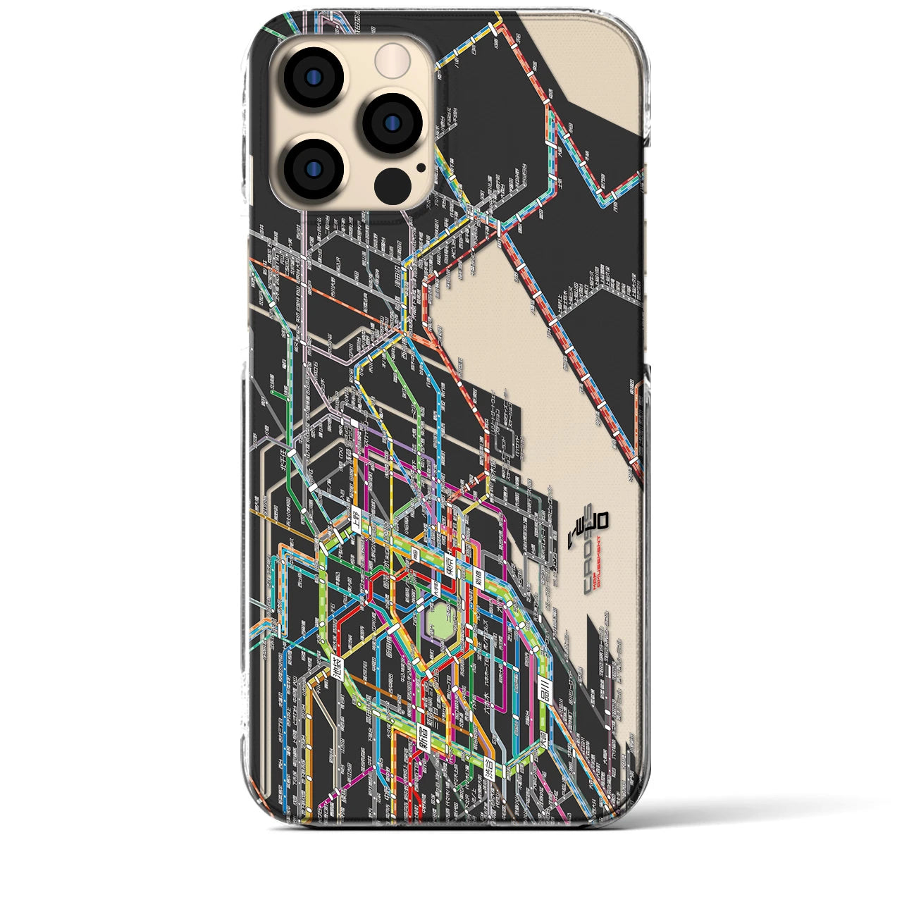 【東京東部路線図(東京都)】路線図iPhoneケース(クリアタイプ)