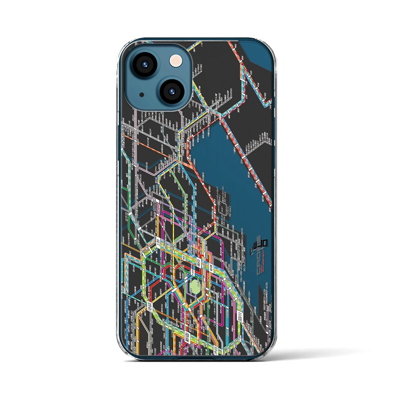 【東京東部路線図(東京都)】路線図iPhoneケース(クリアタイプ)