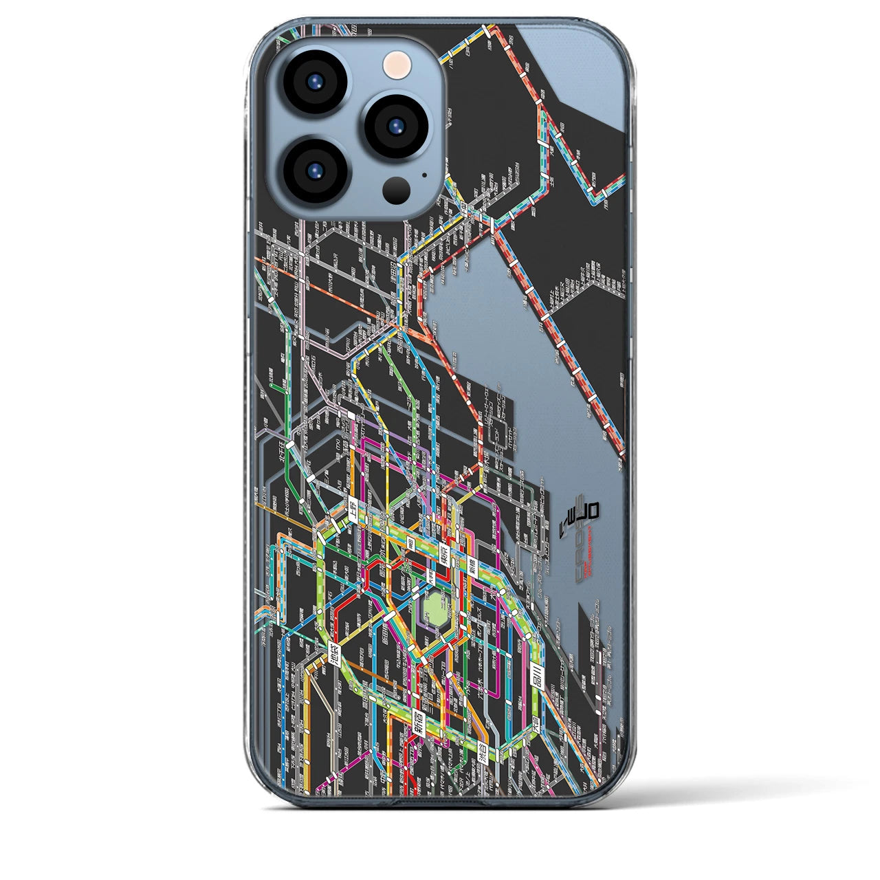 【東京東部路線図(東京都)】路線図iPhoneケース(クリアタイプ)