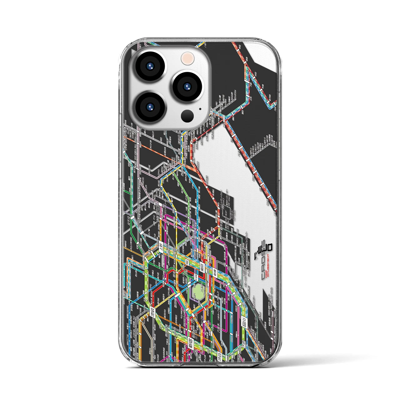 【東京東部路線図(東京都)】路線図iPhoneケース(クリアタイプ)